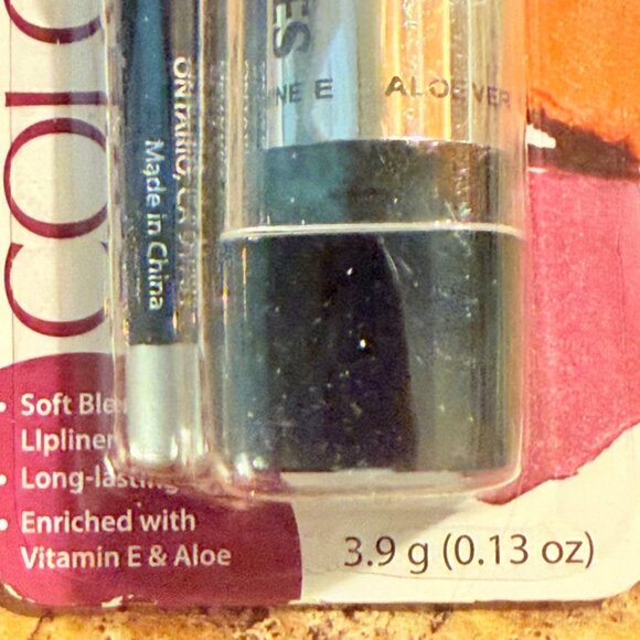 Colormates Lipstick Lipliner Pencil Set Pink Shimmer Paraben Free Vitamin E Aloe - Picture 5 of 6